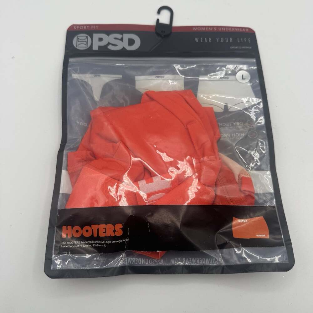 PSD Hooters Uniform Women’s Boyshort Underwear Orange Size L 121480042 New